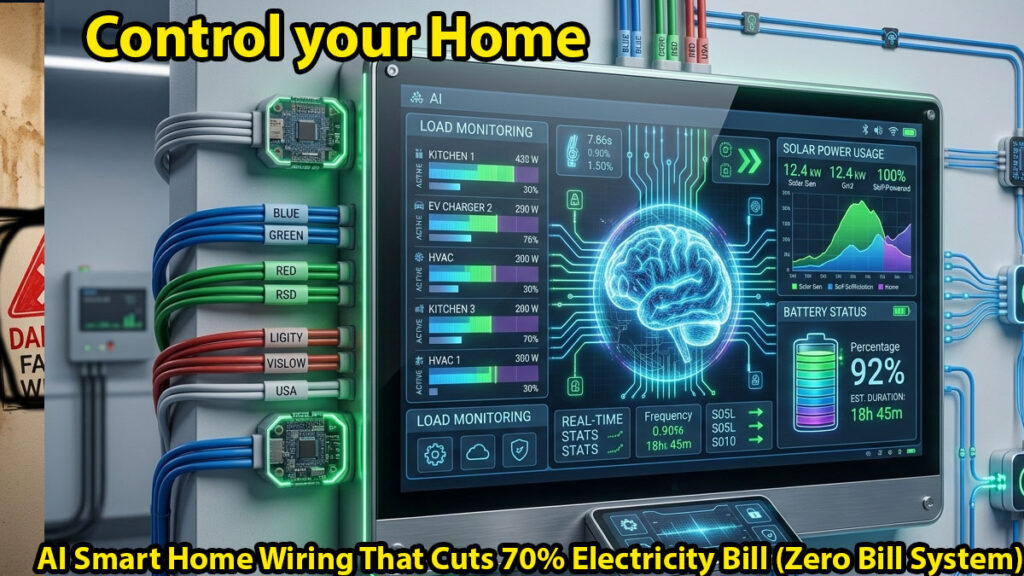 Smart home wiring system reducing electricity bill