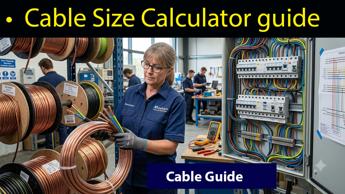 House wiring cable size example for residential electrical installation